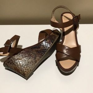 Mootsie Tootsie Brown Platform Wedges